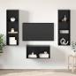 Preview: ARDEBO.de - TV-Schrank Set Schwarze Eiche 37 x 37 x 107 cm Holzwerkstoff