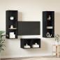 Preview: TV-Schrank Set Schwarze Eiche 37 x 37 x 107 cm Holzwerkstoff