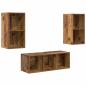Preview: TV-Schrank Set 3 pcs Altholz 37 x 37 x 107 cm Holzwerkstoff