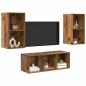 Preview: TV-Schrank Set 3 pcs Altholz 37 x 37 x 107 cm Holzwerkstoff