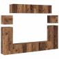 Preview: TV-Schrank-Set mit Speicher mit Tür 8 pcs Braun 30,5 x 30 x 90 cm