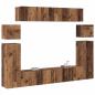 Preview: TV-Schrank-Set mit Speicher mit Tür 8 pcs Braun 30,5 x 30 x 90 cm
