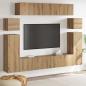 Preview: ARDEBO.de - TV-Schrank-Set 8 pcs Braun 30,5 x 30 x 90 cm Holzwerkstoff