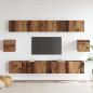 Preview: TV-Schrank-Set mit Regal Wandmontiert mit Speicher mit Tür 6 pcs Altholz 100 x 30 x 30 cm Holz