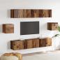 Preview: ARDEBO.de - TV-Schrank-Set mit Regal Wandmontiert Sonstiges mit Speicher mit Tür 6 pcs Altholz 80 x 30 x 30 cm Holz