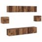 Preview: TV-Schrank-Set mit Regal Wandmontiert Sonstiges mit Speicher mit Tür 6 pcs Altholz 80 x 30 x 30 cm Holz