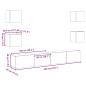 Preview: TV-Schrank-Set 6 pcs Braun 200 x 30 x 30 cm Massivholz Akazie