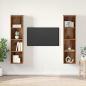 Preview: ARDEBO.de - TV-Schrank-Set 2 pcs Braun 37 x 37 x 142,5 cm Holzwerkstoff
