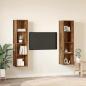 Preview: TV-Schrank-Set 2 pcs Braun 37 x 37 x 142,5 cm Holzwerkstoff