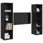 Preview: TV-Schrank-Set 2 pcs Schwarz 37 x 37 x 142,5 cm Holzwerkstoff