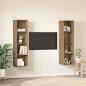 Preview: TV-Schrank-Set 2 pcs Braun 37 x 37 x 142,5 cm Holzwerkstoff