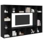 Preview: TV-Schrank-Set 4 pcs Schwarz 37 x 37 x 142,5 cm Holzwerkstoff