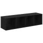Preview: TV-Schrank-Set 4 pcs Schwarz 37 x 37 x 142,5 cm Holzwerkstoff
