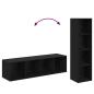 Preview: TV-Schrank-Set 4 pcs Schwarz 37 x 37 x 142,5 cm Holzwerkstoff