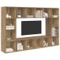 Preview: TV-Schrank-Set 4 pcs Braun 37 x 37 x 142,5 cm Holzwerkstoff