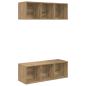 Preview: Wandmontierte TV-Schränke mit Regal Wandmontiert mit Speicher 2 pcs Eiche handwerklich