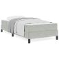 Preview: Boxspringbett mit Matratze Hellgrau 80 x 200 cm Samt