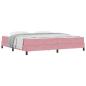 Preview: Boxspringbett mit Matratze Rosa 200 x 200 cm Samt