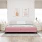 Preview: Boxspringbett mit Matratze Rosa 200 x 200 cm Samt