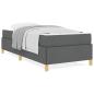 Preview: Boxspringbett Dunkelgrau und Braun und Weiß und Dunkelgrau