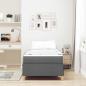 Preview: Boxspringbett Dunkelgrau und Braun und Weiß und Dunkelgrau