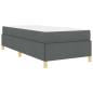 Preview: Boxspringbett Dunkelgrau und Braun und Weiß und Dunkelgrau