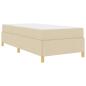 Preview: Boxspringbett Sonstiges Weiß und Creme 90 x 190 cm Stoff