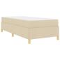 Preview: Boxspringbett Sonstiges Weiß und Creme 90 x 190 cm Stoff