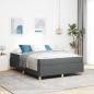 Preview: ARDEBO.de - Boxspringbett Dunkelgrau und Weiß und Dunkelgrau 140 x 190 cm