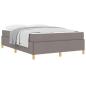 Preview: Boxspringbett Taupe und Beige und Weiß 140 x 200 cm der Schaum