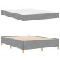 Preview: Boxspringbett Hellgrau und Weiß und Hellgrau 160 x 200 cm Stoff