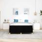 Preview: Boxspringbett Schwarz und Weiß und Schwarz 160 x 200 cm Stoff