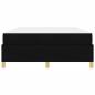 Preview: Boxspringbett Schwarz und Weiß und Schwarz 160 x 200 cm Stoff