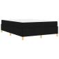 Preview: Boxspringbett Schwarz und Weiß und Schwarz 160 x 200 cm Stoff