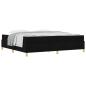 Preview: Boxspringbett Schwarz und Weiß und Schwarz 200 x 200 cm Stoff