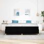 Preview: Boxspringbett Schwarz und Weiß und Schwarz 200 x 200 cm Stoff