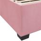 Preview: Bettgestell Sonstiges Rosa 100 x 200 cm Samt