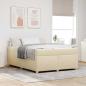 Preview: ARDEBO.de - Bettgestell Sonstiges Creme 140 x 200 cm Stoff