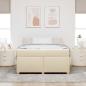 Preview: Bettgestell Sonstiges Creme 140 x 200 cm Stoff