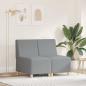 Preview: ARDEBO.de - Modulares Armfreies Sofa 2 stk. Hellgrau Stoff