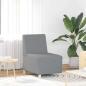 Preview: Modulares Armfreies Sofa 2 stk. Hellgrau Stoff