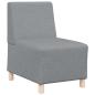 Preview: Modulares Armfreies Sofa 2 stk. Hellgrau Stoff