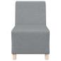 Preview: Modulares Armfreies Sofa 2 stk. Hellgrau Stoff