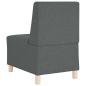 Preview: ARDEBO.de - Sofa Stuhl Hellgrau 55 cm Stoff 2 pcs Dunkelgrau
