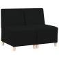 Preview: Sofa Stuhl Hellgrau 55 cm Stoff 2 pcs Schwarz 55 x 74 x 82 cm