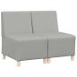 Preview: Sofa Stuhl Hellgrau 55 cm Stoff 2 pcs Wolken-Grau