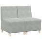 Preview: Sofa Stühle 2 pcs Hellgrau 55 x 74 x 82 cm Samt