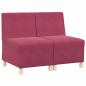Preview: Sofa Stühle 2 pcs Weinrot 55 x 74 x 82 cm Samt