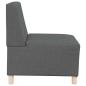 Preview: Sofa Stuhl Hellgrau 55 cm Stoff 3 pcs Dunkelgrau