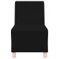 Preview: Sofa Stuhl Hellgrau 55 cm Stoff 3 pcs Schwarz 55 x 74 x 82 cm